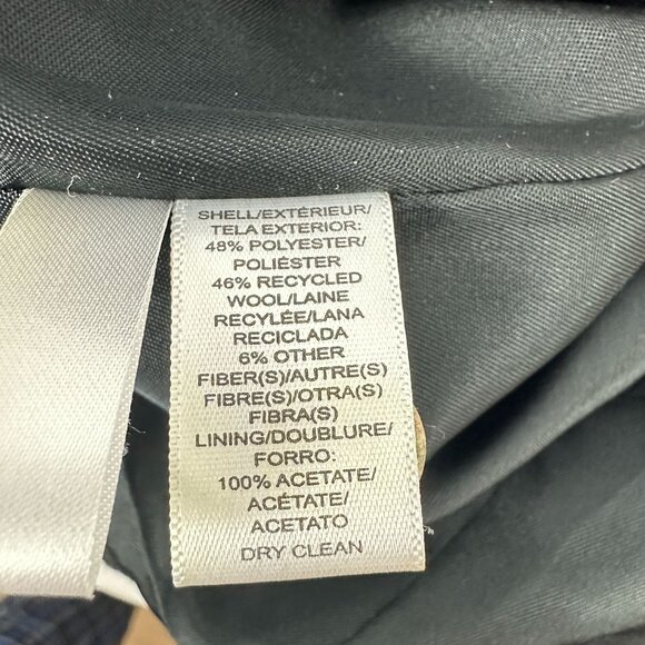 Ann Taylor Loft Womens Black Wool Blend Double Breasted Pea Coat Size 6 Tall - Picture 5 of 6